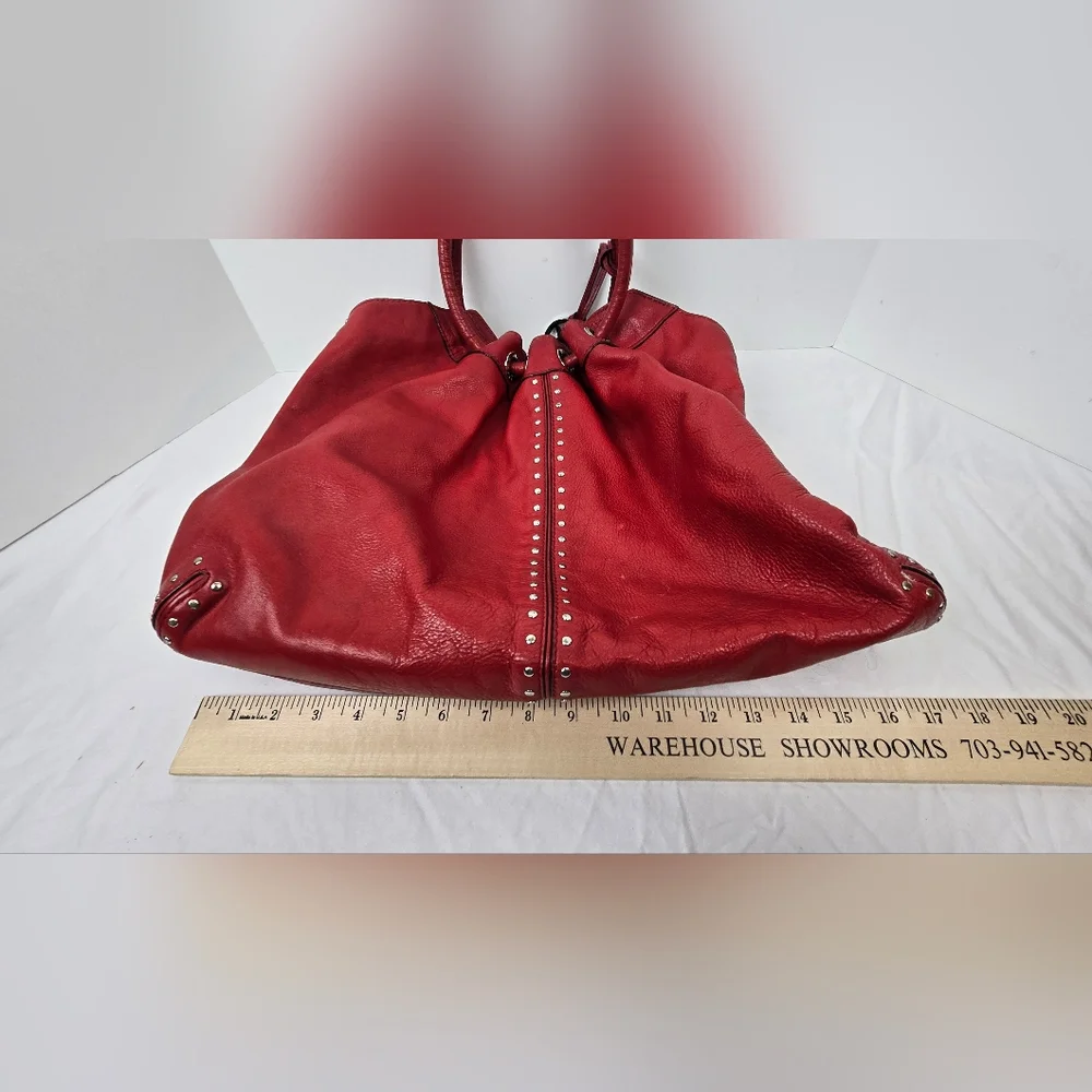 Michael Kors Astor Studded Black Leather X-Large Ring Tote Shoulder Bag EUC! - Picture 11 of 13